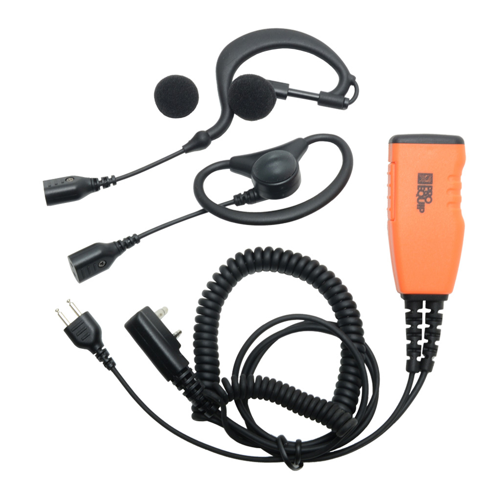ProEquip PRO-U600L Headset, 3-i-1, 2 öronbyglar/Peltor, Orange PTT