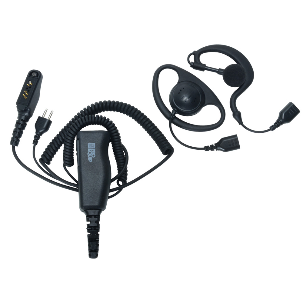 ProEquip PRO-U600SC Headset, 3-i-1, 2 öronbyglar/Peltor, Svart PTT