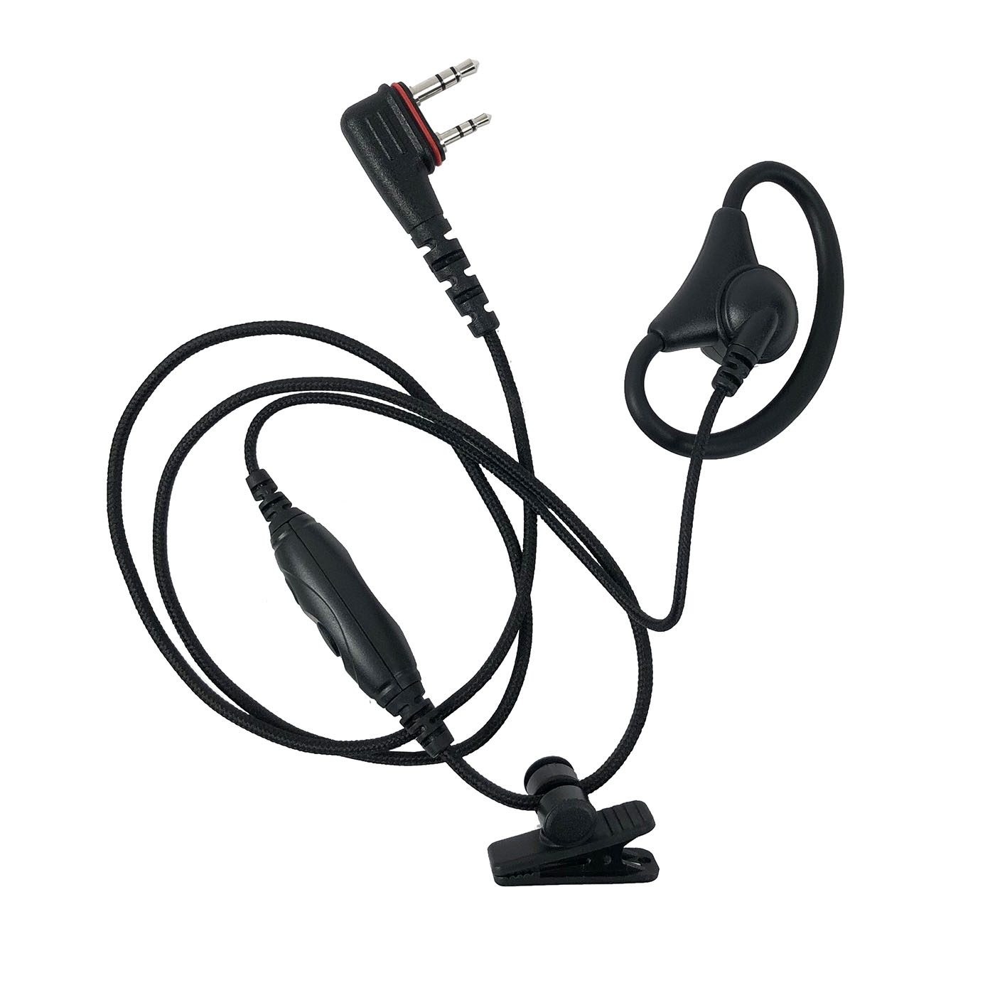 ProEquip PRO-P245LP Svart Headset med mik/PTT på sladd, D-shell, 80cm