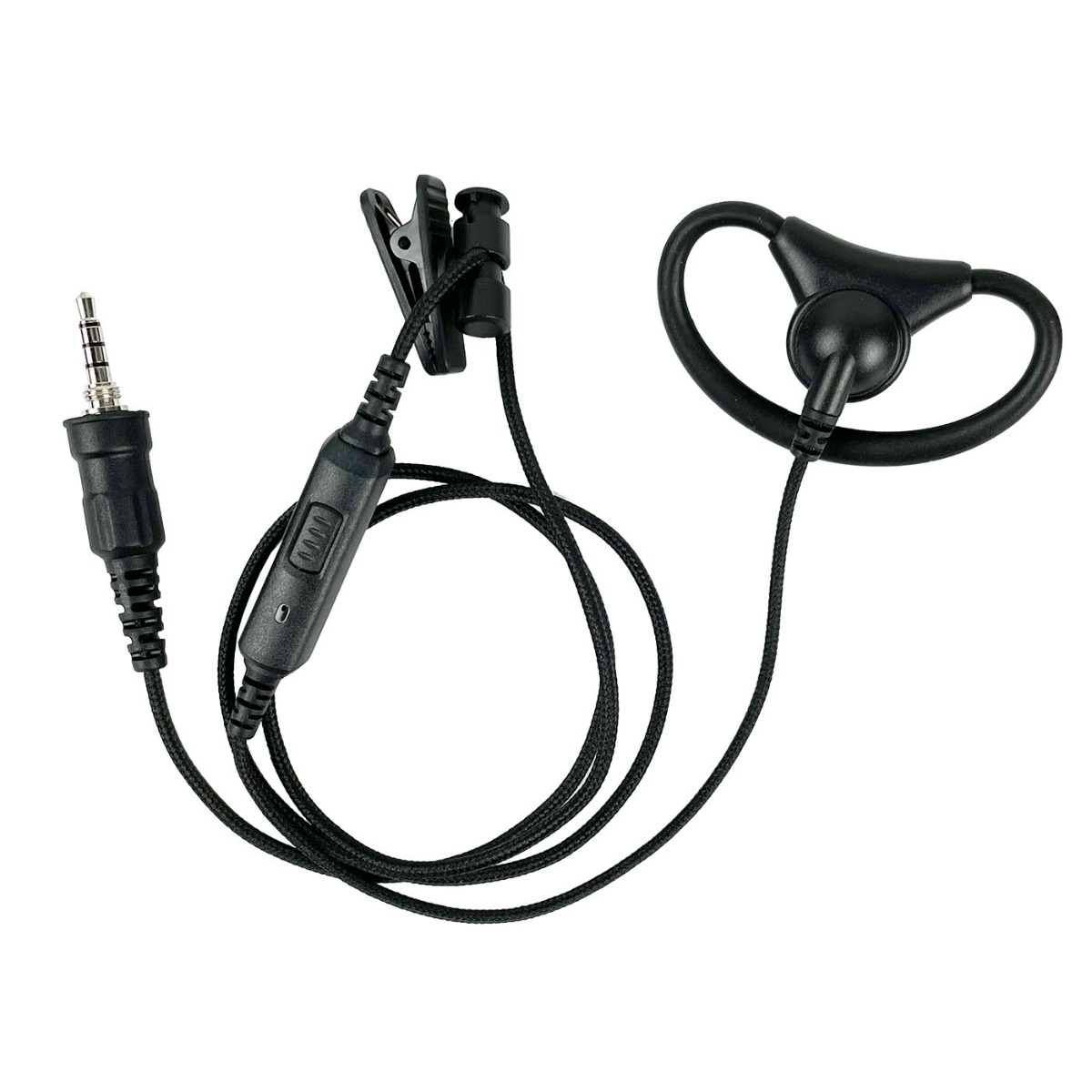 ProEquip PRO-P245-35WP Black headset with inline mic & D-Shell, 80 cm