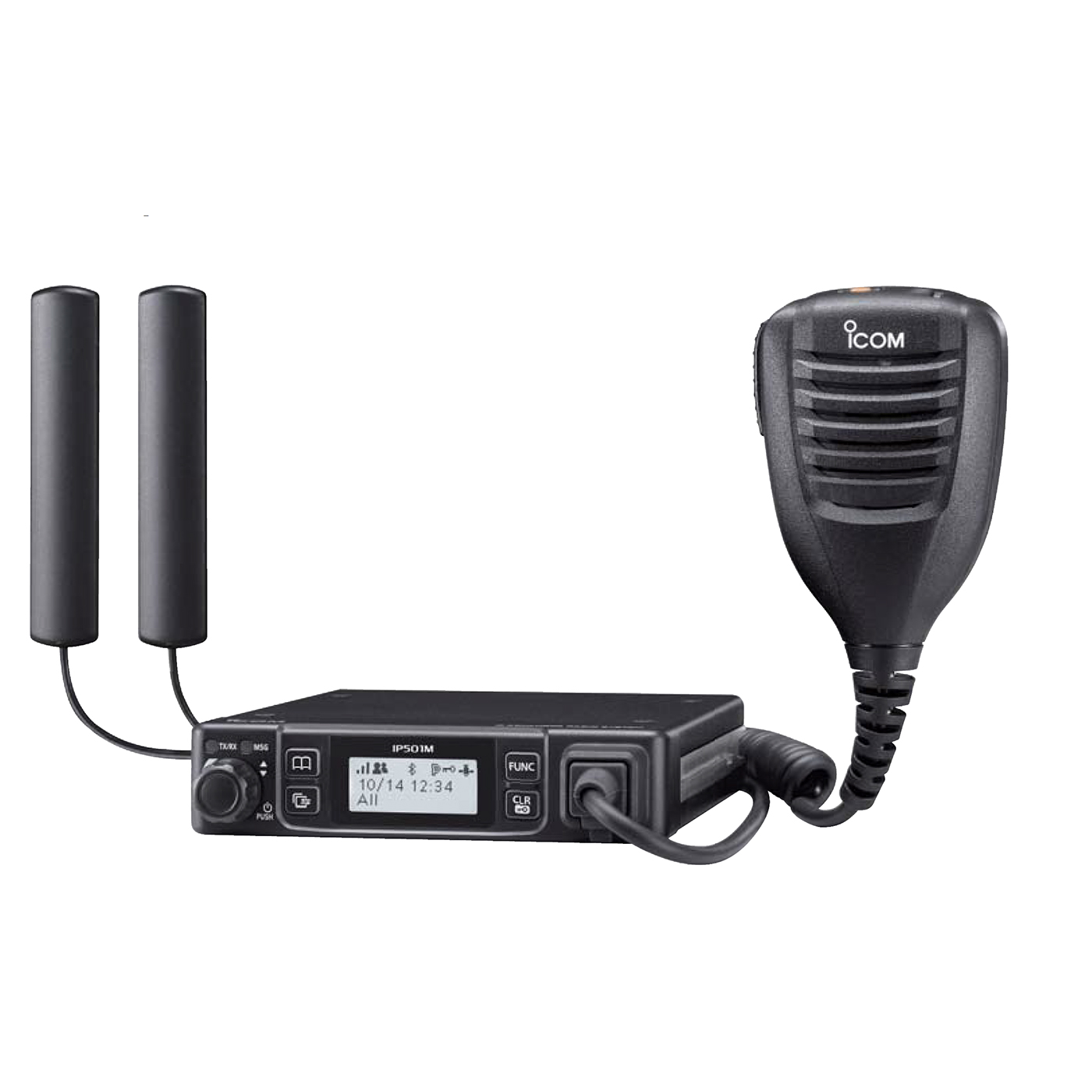 Paket med Icom IP501M  Mobile LTE Radio och handsfreekit