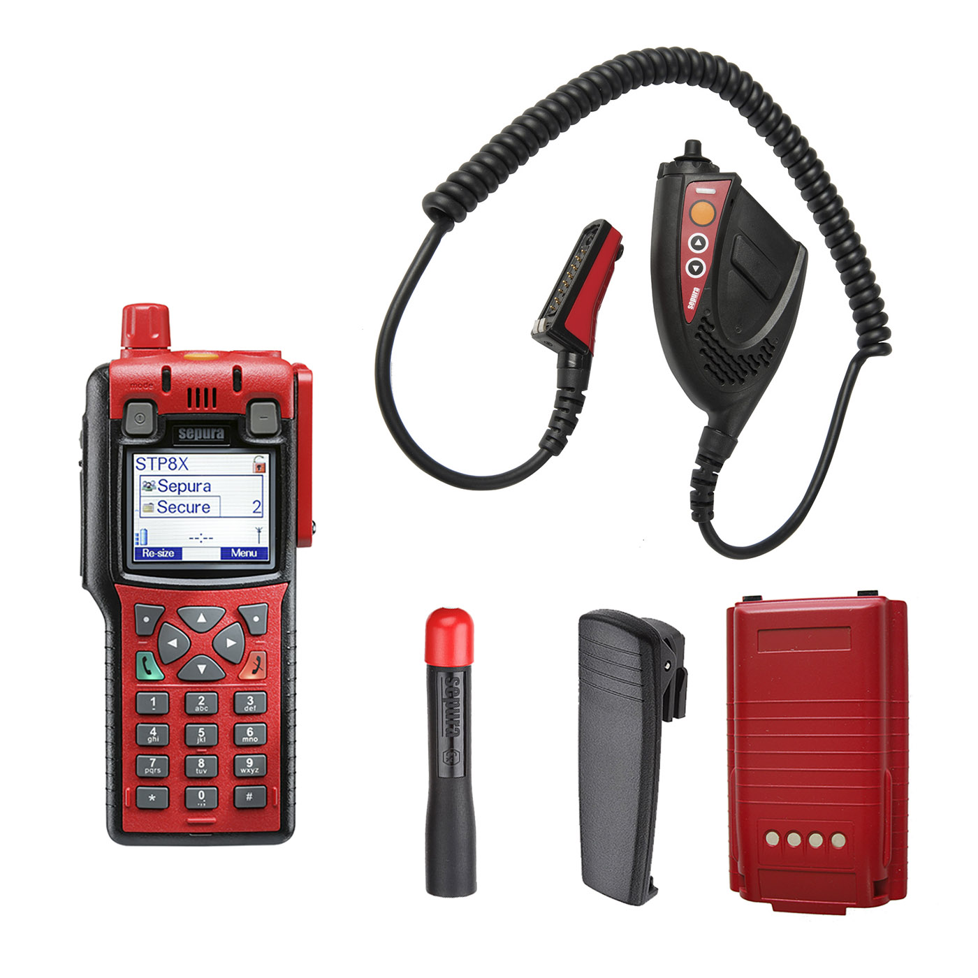 Sepura STP8X ATEX Advancedpaket (radio, antenn, batteri, klips, RSM)