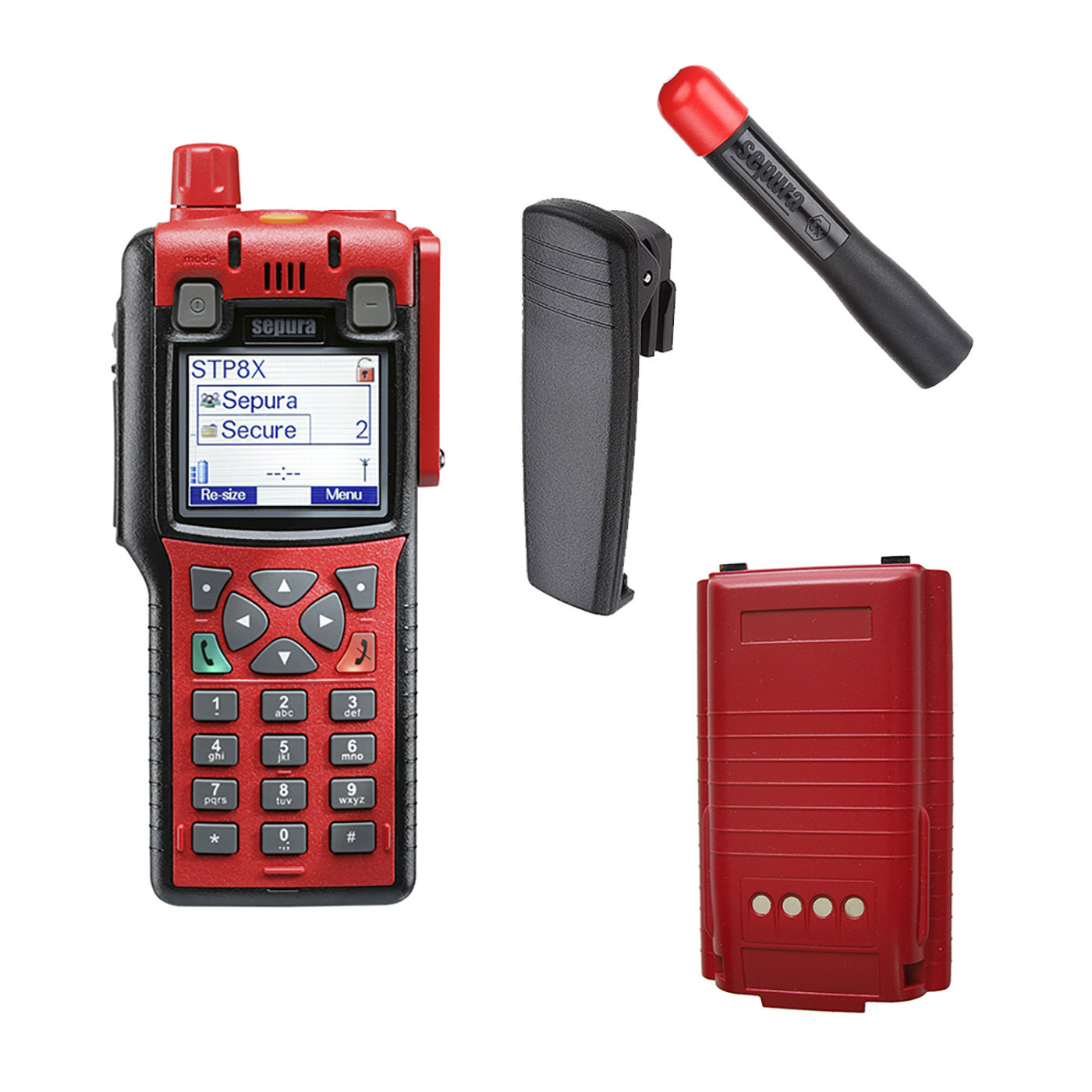 Sepura STP8X ATEX STN-paket, STProtect (radio, antenn, batteri, klips)